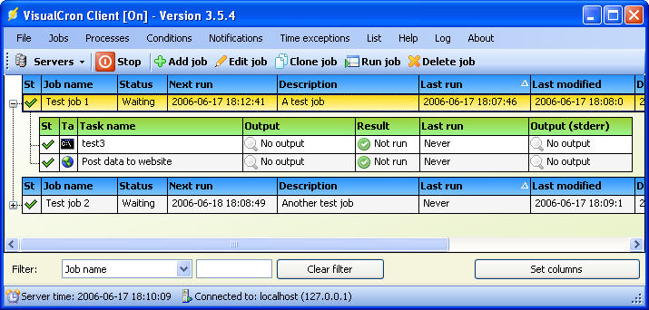 Screenshot for VisualCron 6.1.1