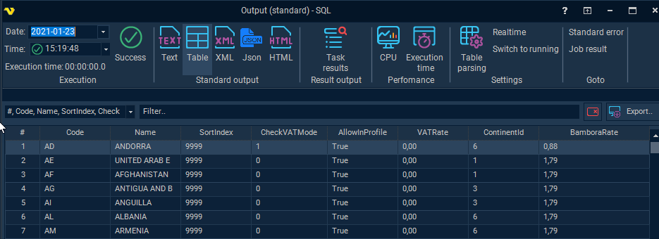 sqltableoutput