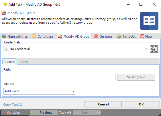 TaskActivedirectoryModifyADGroupGeneral