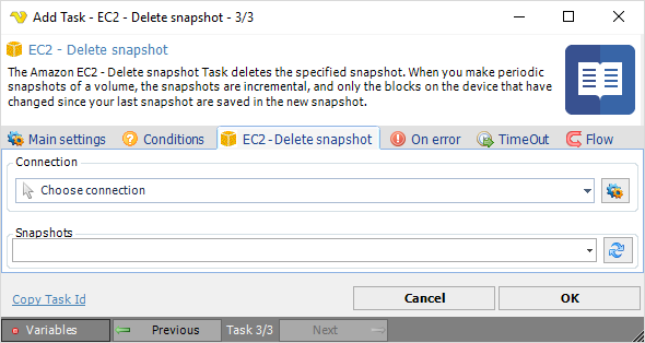 TaskAmazonEC2Deletesnapshot