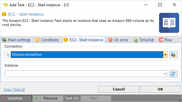 TaskAmazonEC2Startinstance