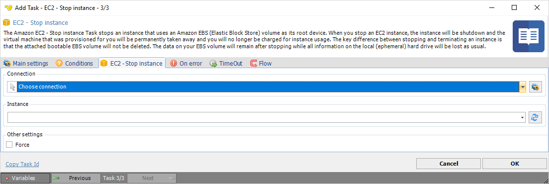 TaskAmazonEC2Stopinstance