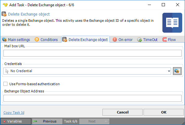 TaskExchangeDeleteobject