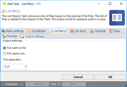 TaskFileListfiles