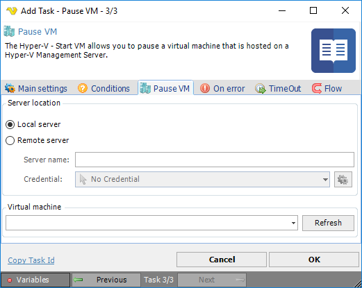 TaskHyperVPauseVM