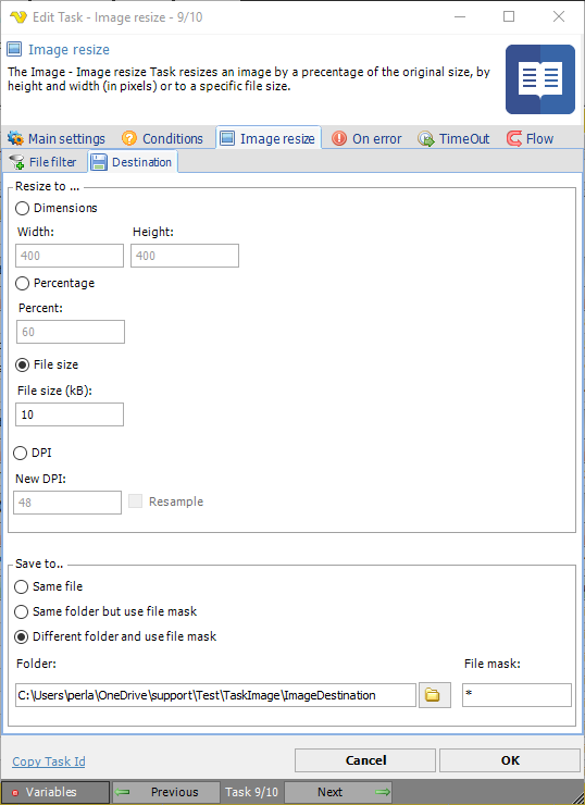 TaskImageresizeDestination