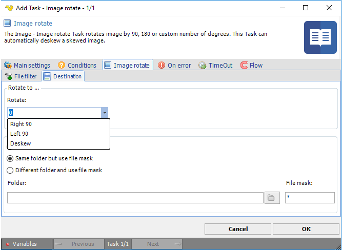 TaskImagerotateDestination