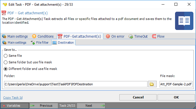 TaskPDFGetAttachmentDestination