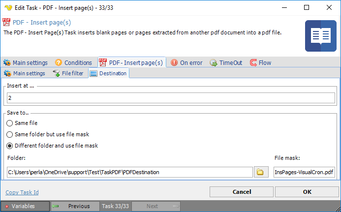 TaskPDFInsertPagesDestination
