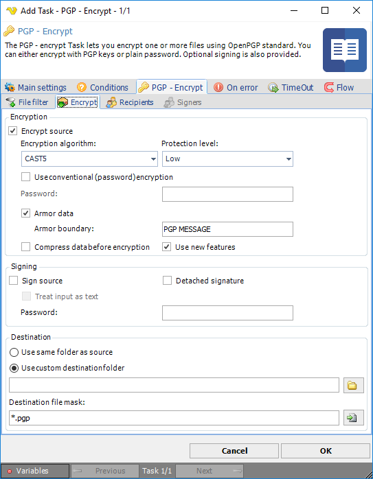 TaskPGPEncryptEncrypt