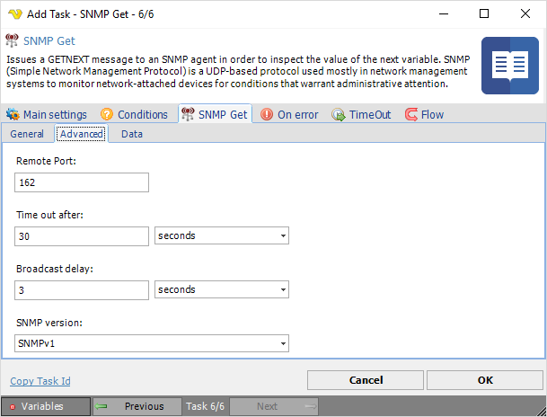 TaskSNMPGetAdvanced