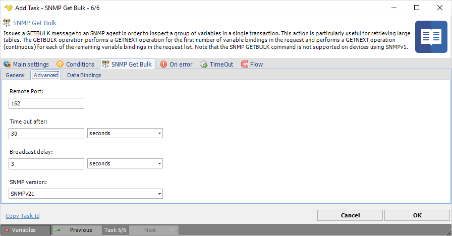 TaskSNMPGetBulkAdvanced