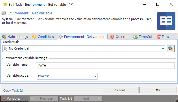 TaskSystemEnvironmentGetvariable