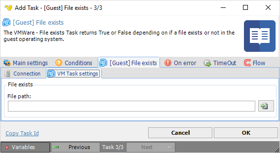 TaskVMWareGuestFileexistsSettings