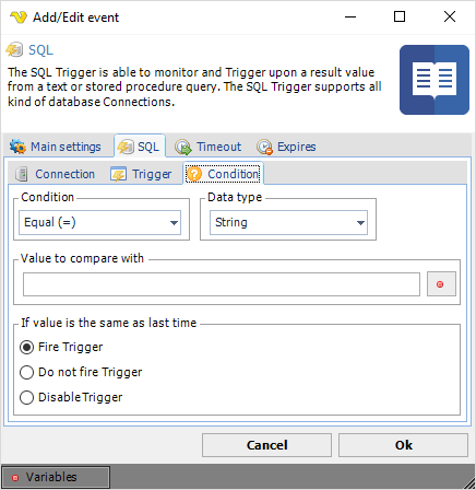 TriggerEventSQLCondition