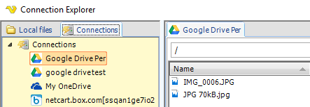 ConnectionGoogleDriveConnectionExplorer
