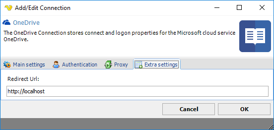 ConnectionOneDriveExtrasettings