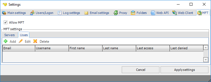 ServerSettingsMFTUsers