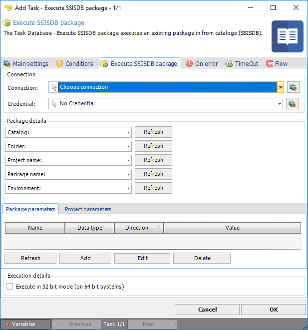 TaskDatabaseExecuteSSISDB