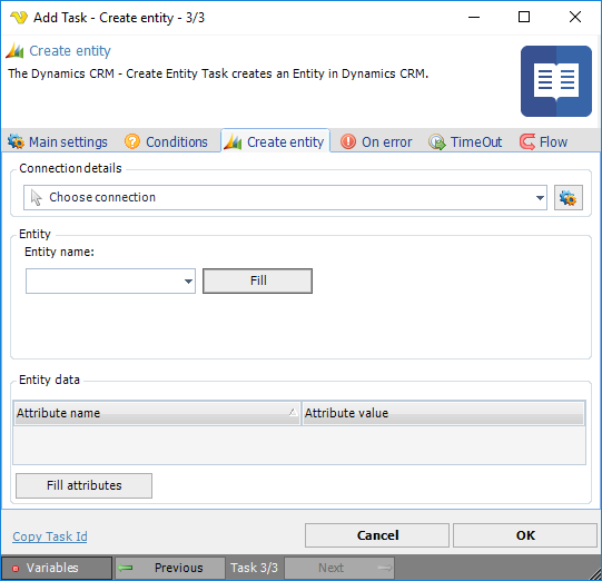 TaskDynamicsCRMCreateentity