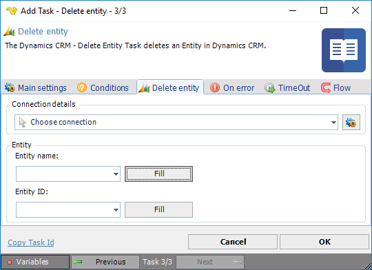 TaskDynamicsCRMDeleteentity