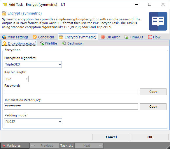 TaskEncryptSymmetricSettings