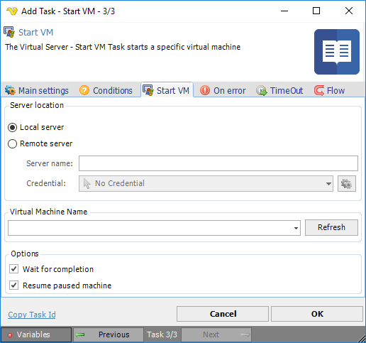 TaskVirtualServerStartVM