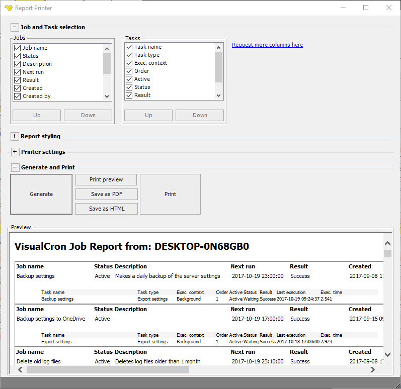 ToolsReportPrintjobreport